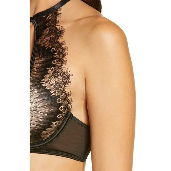Oh La La Cheri Liliana Lace Cutout Bra Black Med - Picture 5 of 12